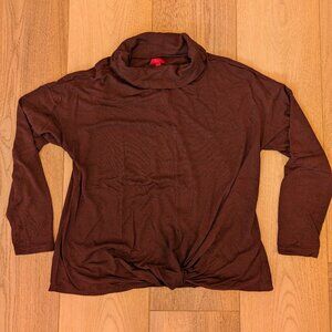 Burgundy Cowl Neck Long Sleeve Lightweight Sweater - Size XL